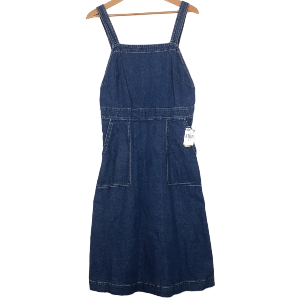 NWT Denim Apron Overall Midi Size 10